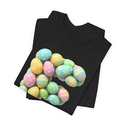 Easter Egg Letter 'E' T‑Shirt — Pastel Spring Holiday Tee