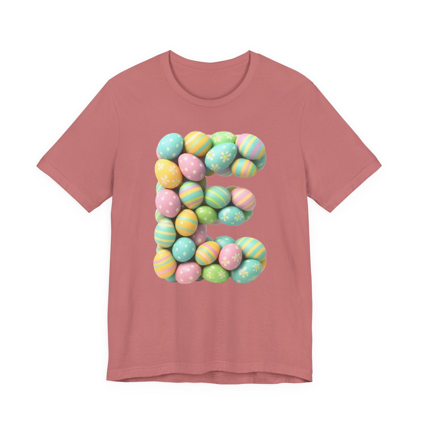 Easter Egg Letter 'E' T‑Shirt — Pastel Spring Holiday Tee