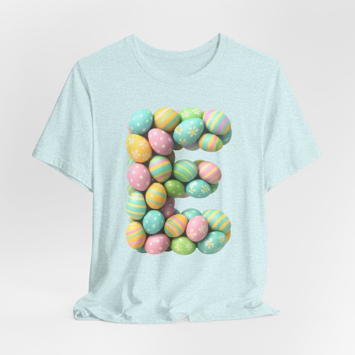 Easter Egg Letter 'E' T‑Shirt — Pastel Spring Holiday Tee