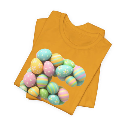 Easter Egg Letter 'E' T‑Shirt — Pastel Spring Holiday Tee