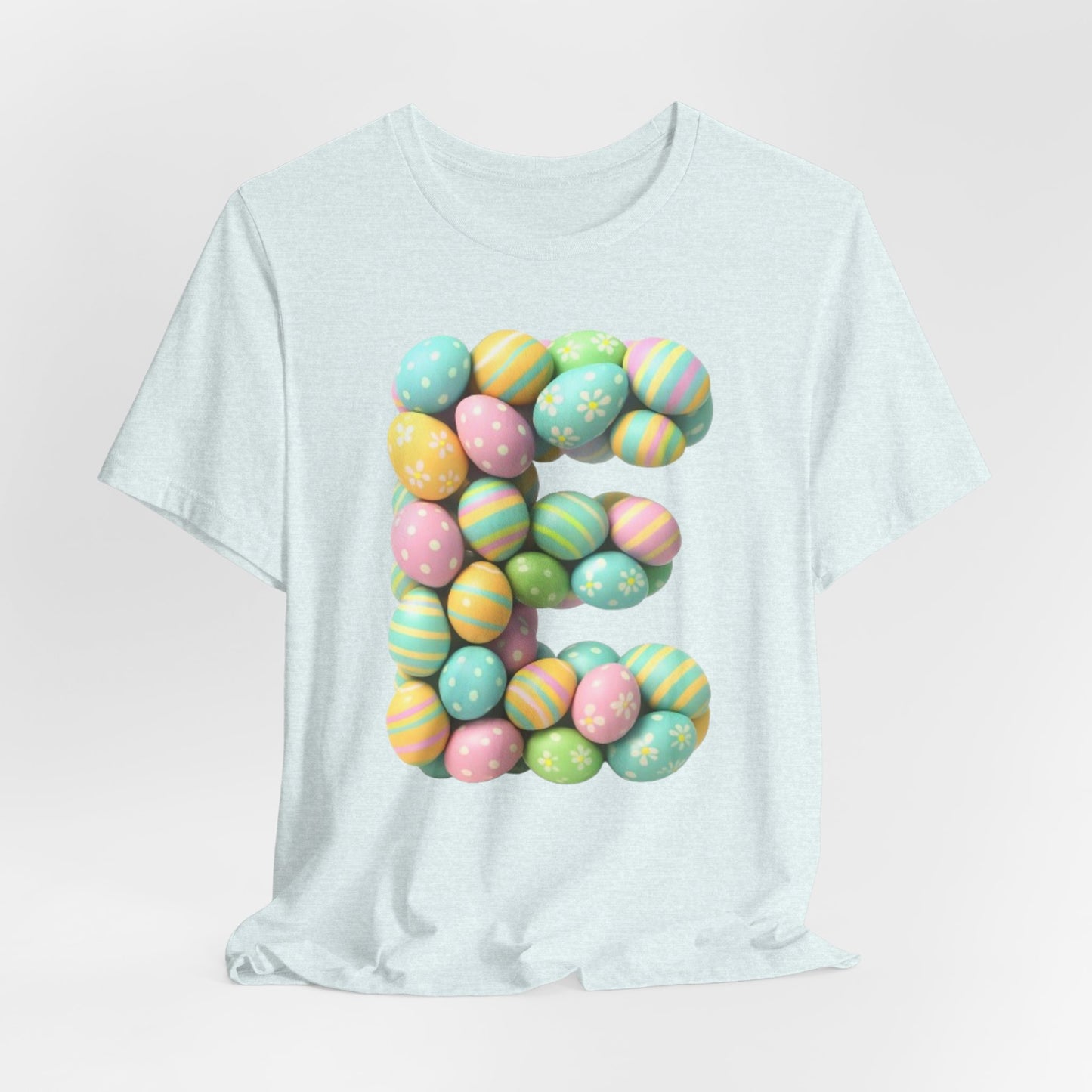 Easter Egg Letter 'E' T‑Shirt — Pastel Spring Holiday Tee