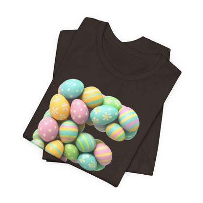 Easter Egg Letter 'E' T‑Shirt — Pastel Spring Holiday Tee