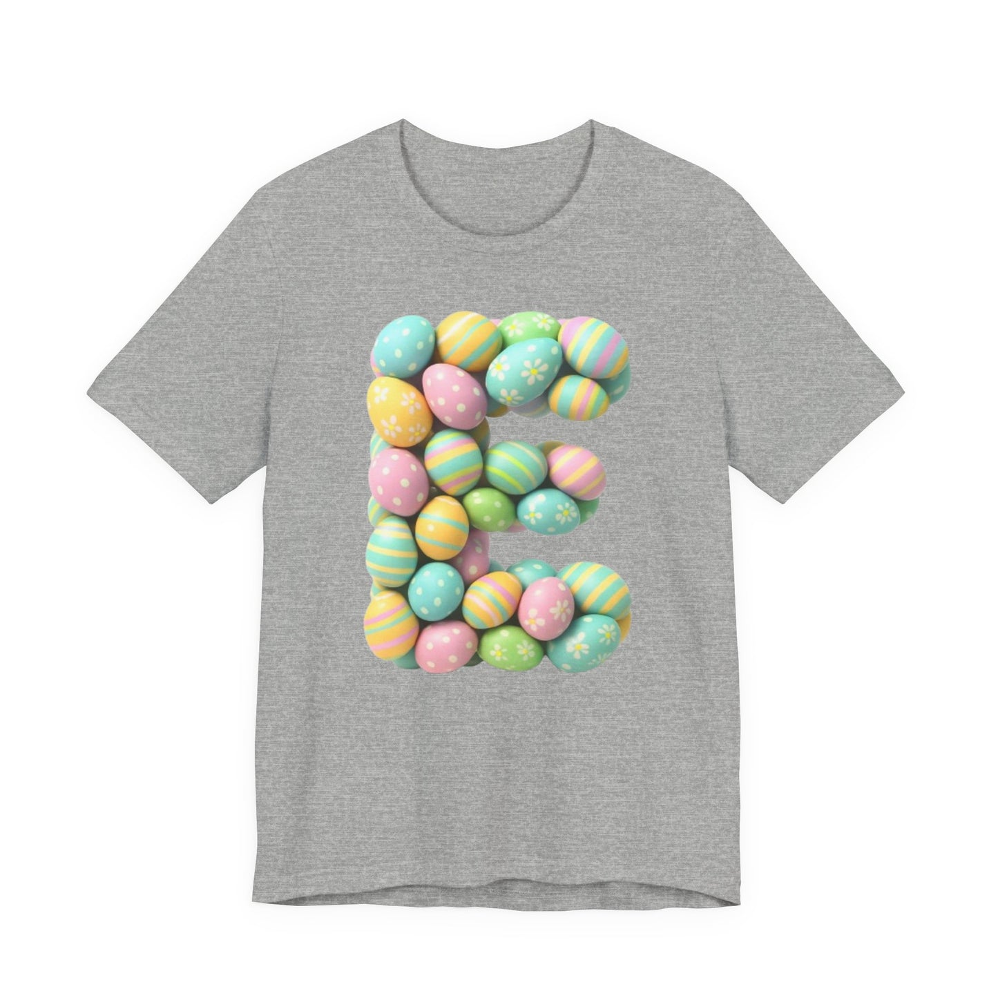Easter Egg Letter 'E' T‑Shirt — Pastel Spring Holiday Tee