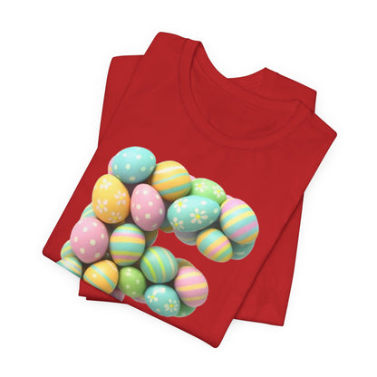 Easter Egg Letter 'E' T‑Shirt — Pastel Spring Holiday Tee