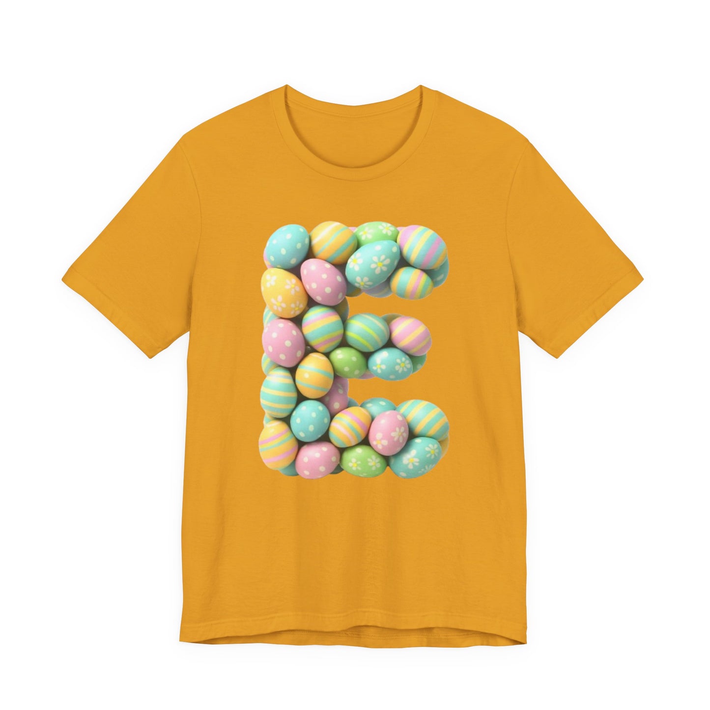 Easter Egg Letter 'E' T‑Shirt — Pastel Spring Holiday Tee