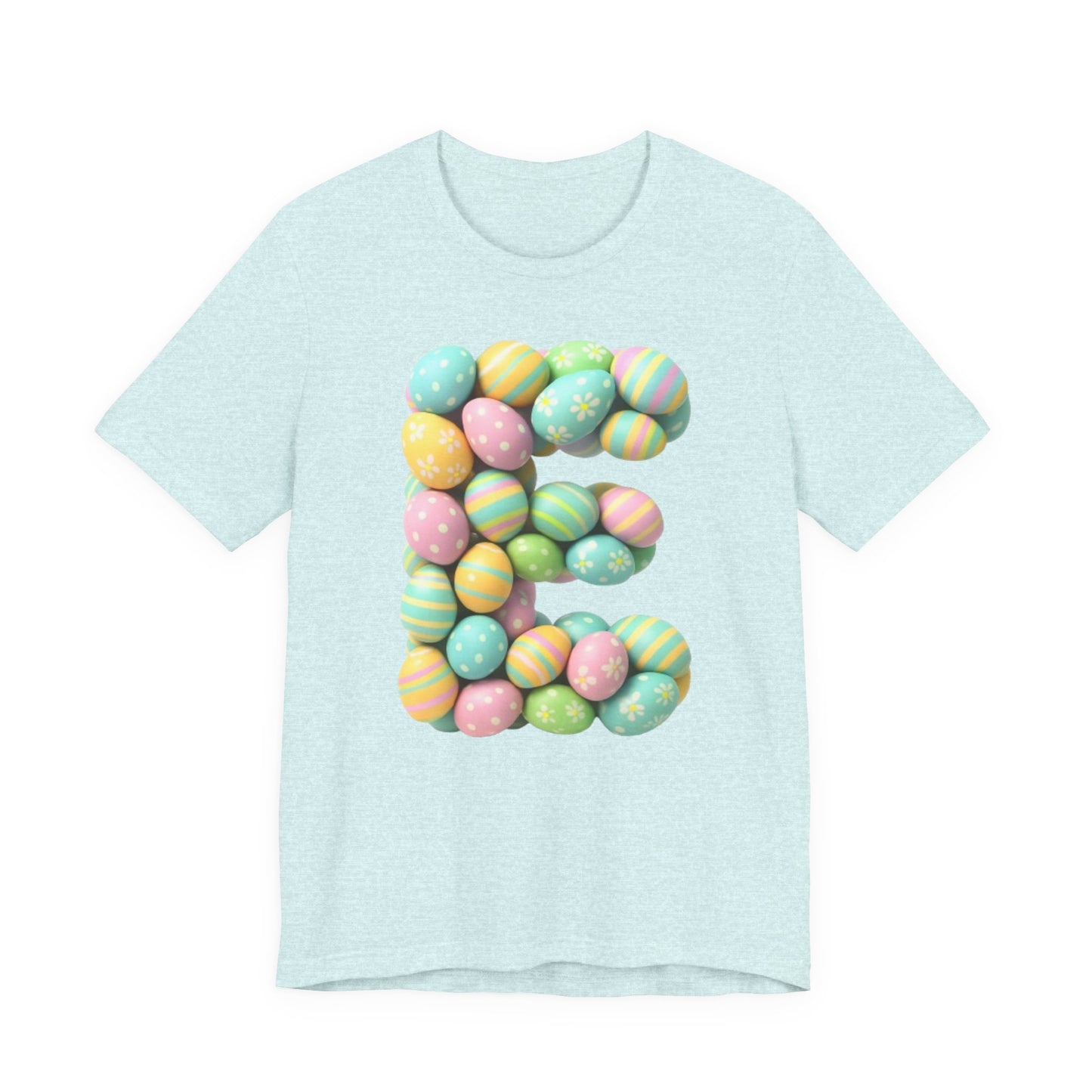 Easter Egg Letter 'E' T‑Shirt — Pastel Spring Holiday Tee
