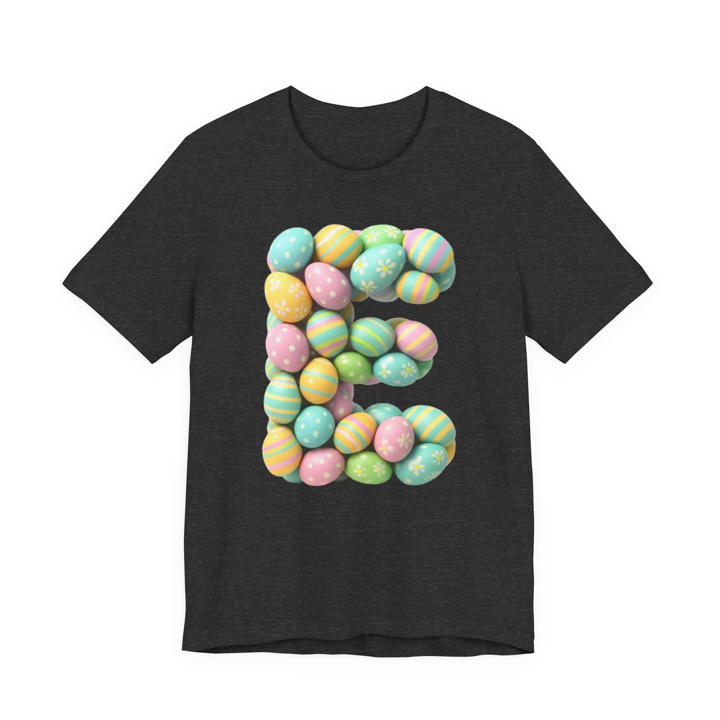 Easter Egg Letter 'E' T‑Shirt — Pastel Spring Holiday Tee