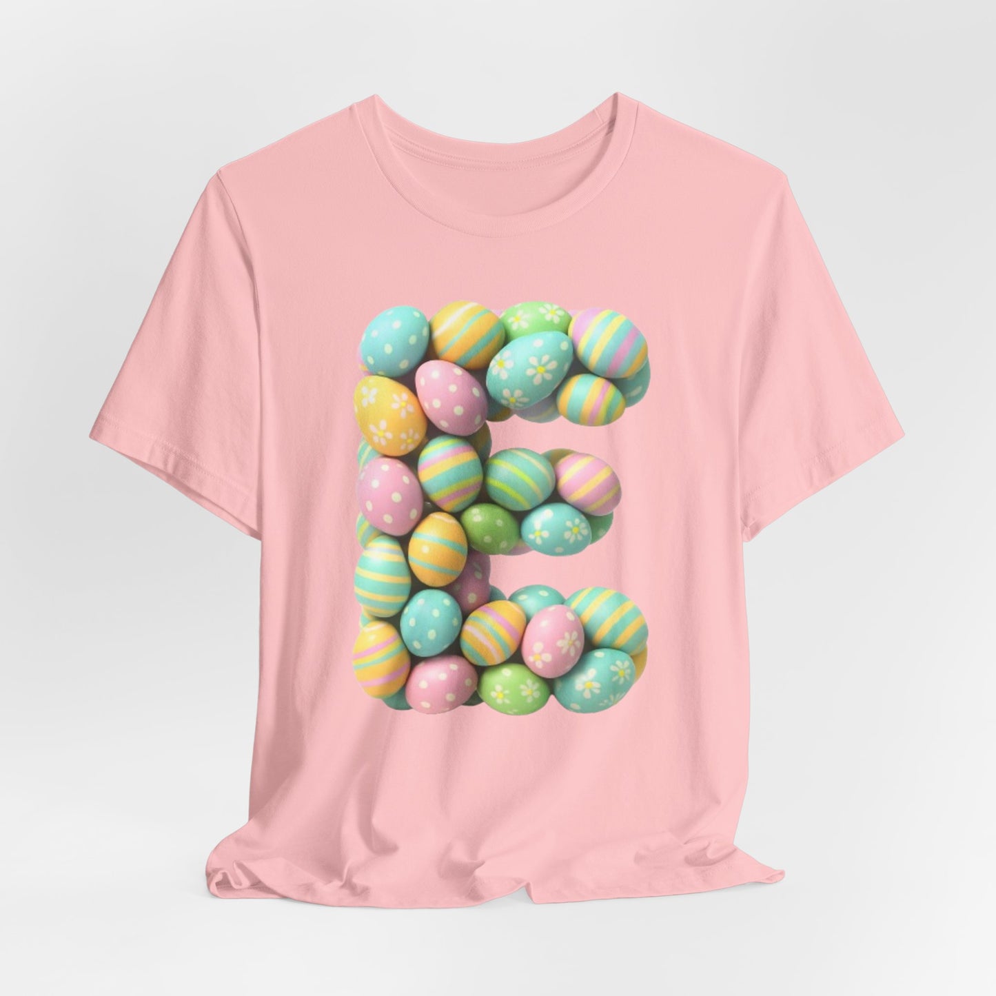 Easter Egg Letter 'E' T‑Shirt — Pastel Spring Holiday Tee