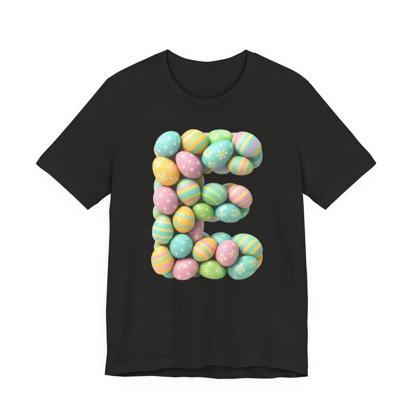 Easter Egg Letter 'E' T‑Shirt — Pastel Spring Holiday Tee