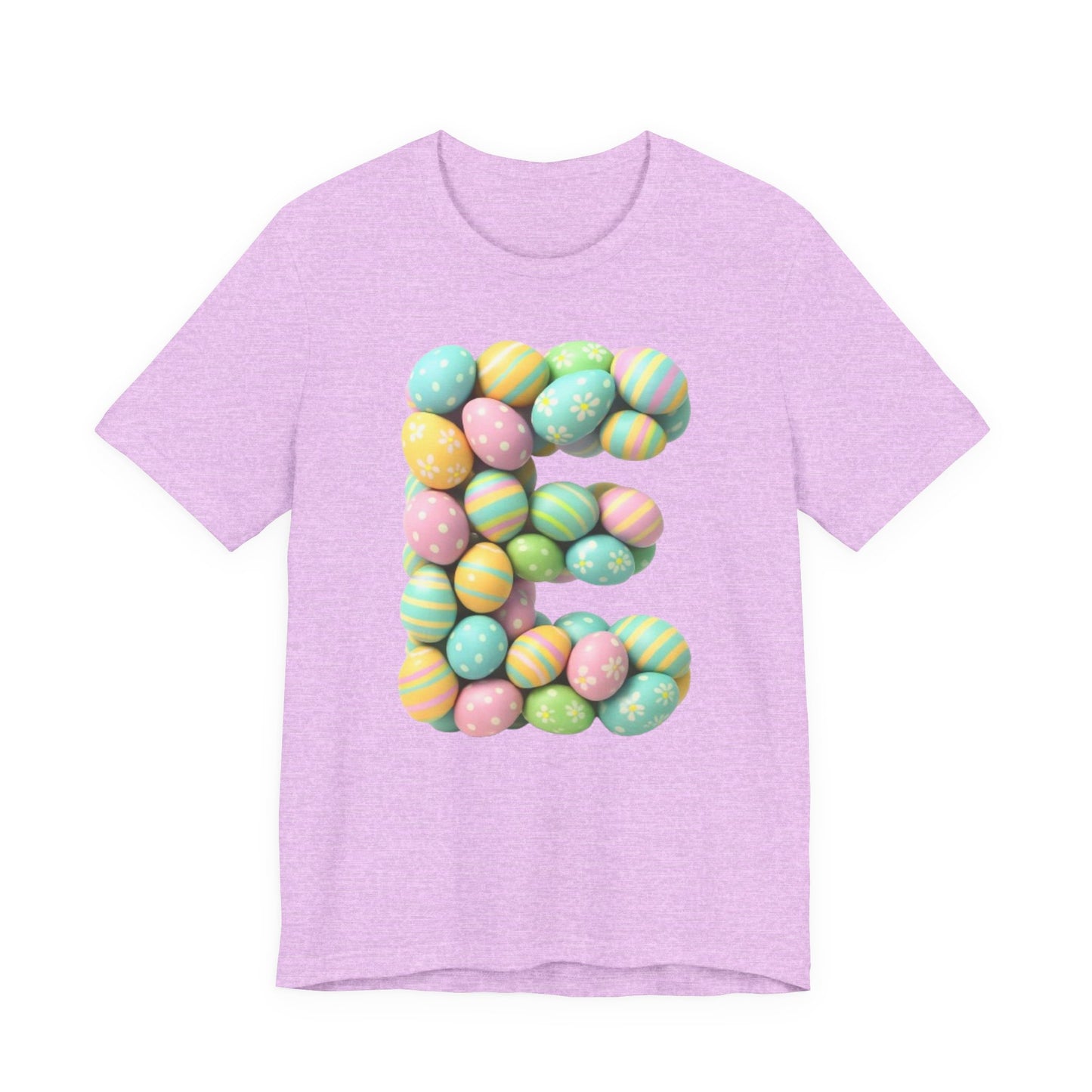 Easter Egg Letter 'E' T‑Shirt — Pastel Spring Holiday Tee