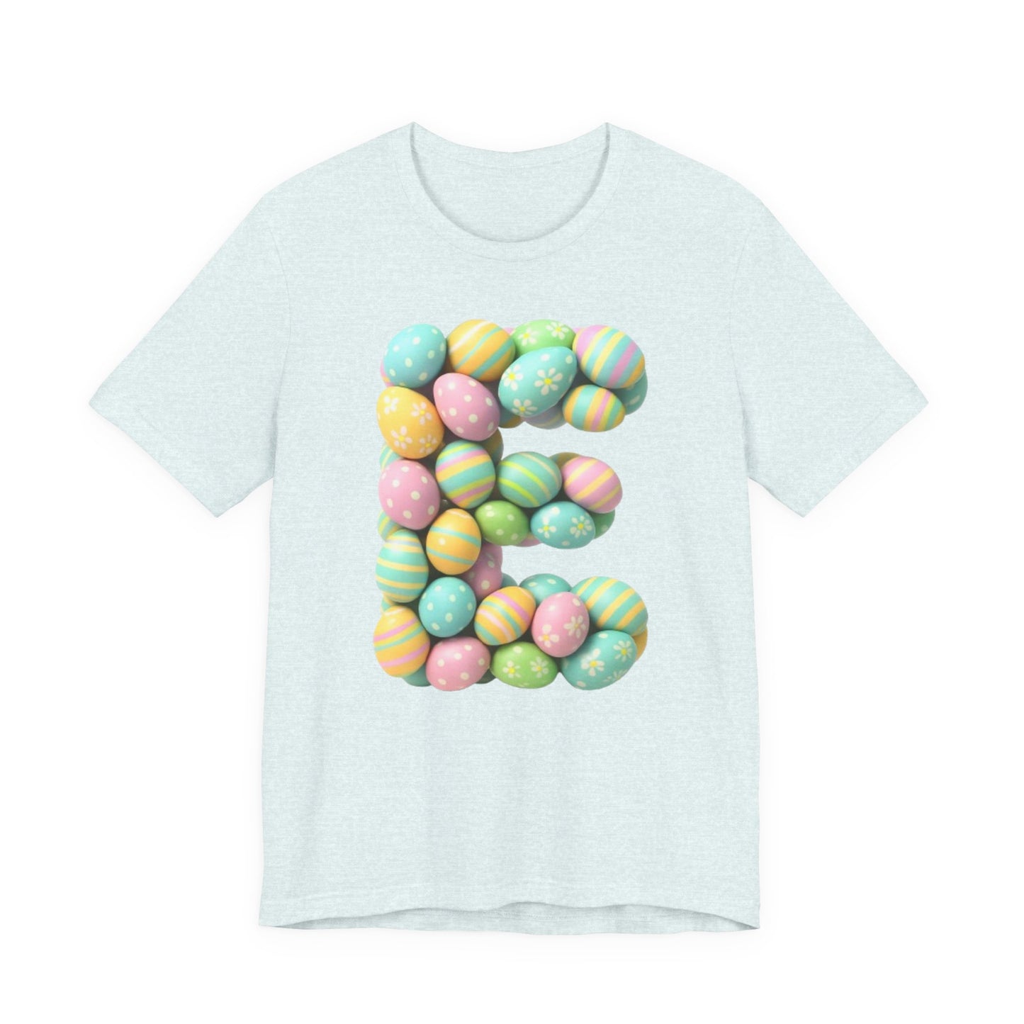 Easter Egg Letter 'E' T‑Shirt — Pastel Spring Holiday Tee