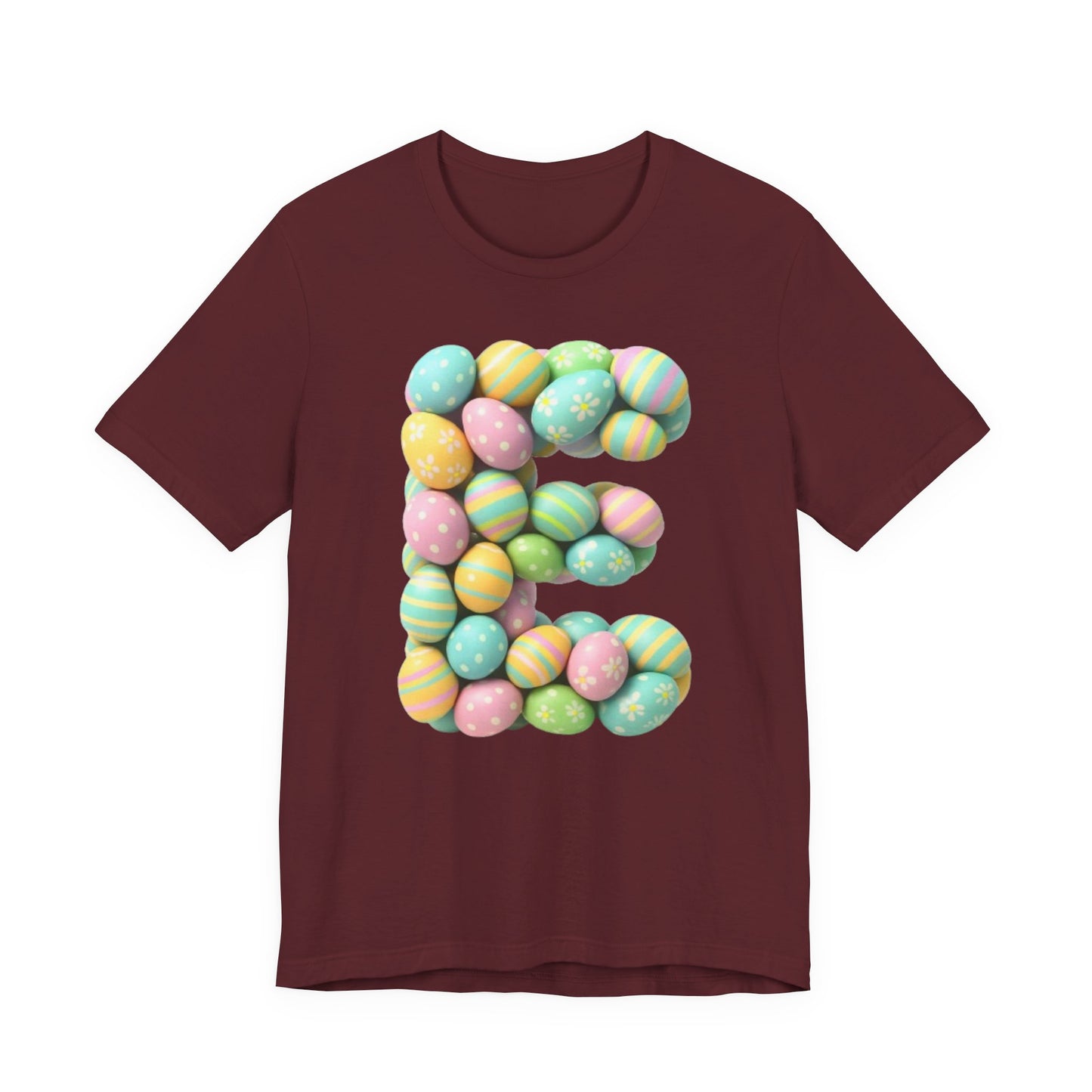 Easter Egg Letter 'E' T‑Shirt — Pastel Spring Holiday Tee