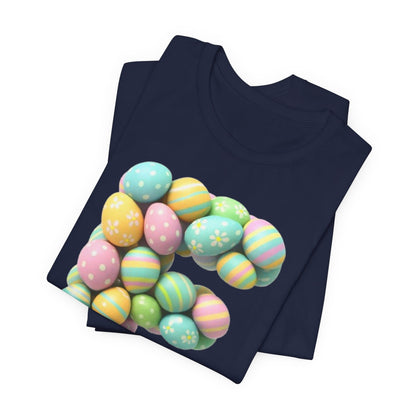 Easter Egg Letter 'E' T‑Shirt — Pastel Spring Holiday Tee