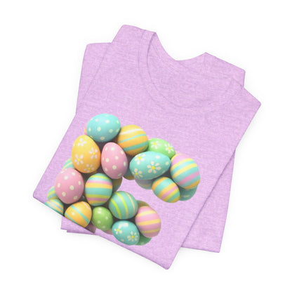 Easter Egg Letter 'E' T‑Shirt — Pastel Spring Holiday Tee