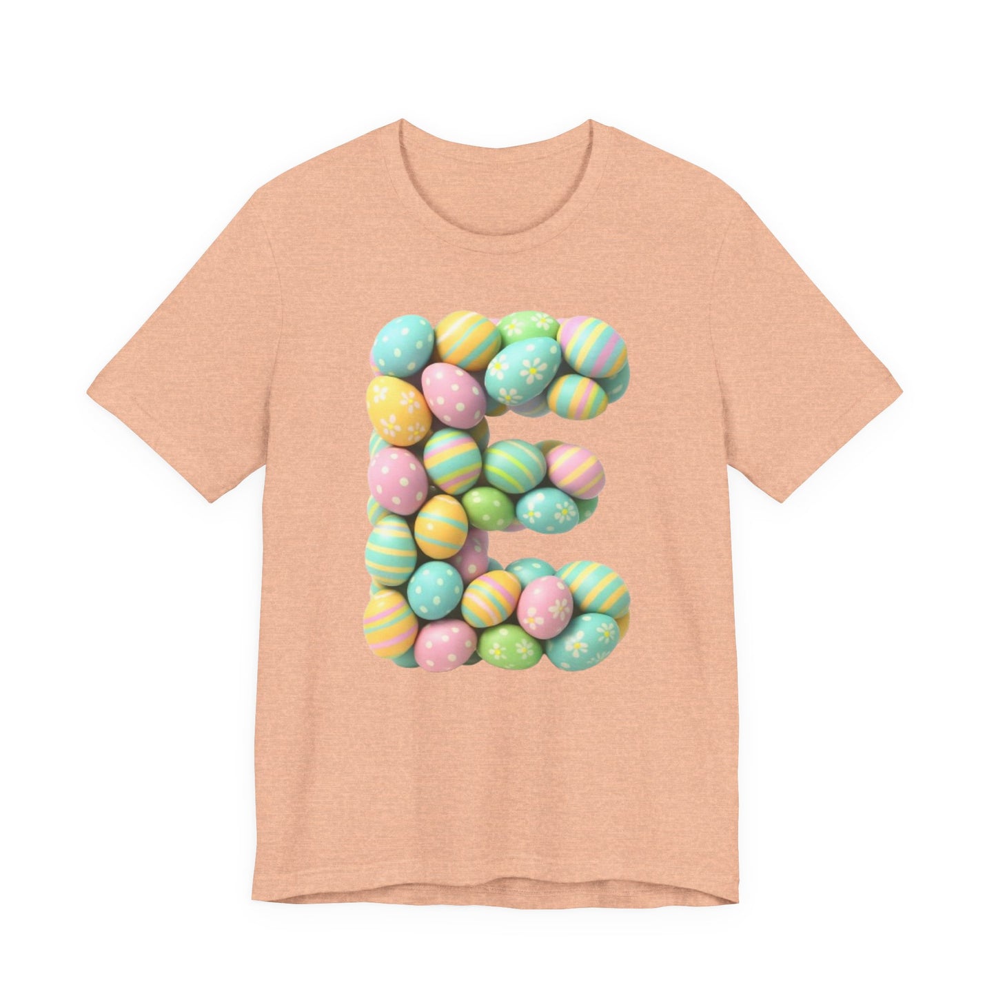 Easter Egg Letter 'E' T‑Shirt — Pastel Spring Holiday Tee